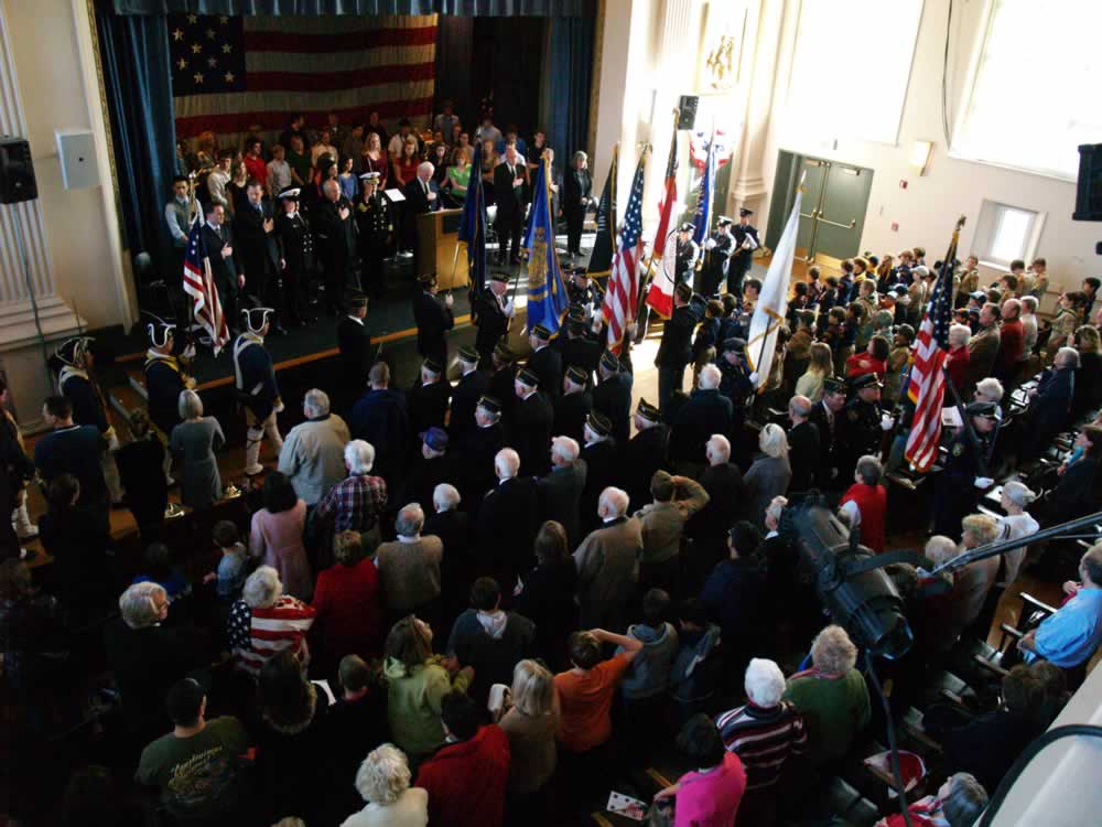 Bugler plays Retreat 2